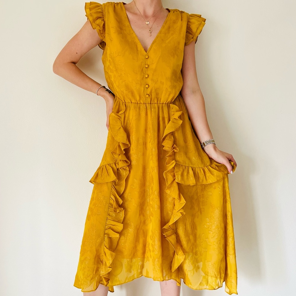 INC International Concepts Yellow Midi Dress